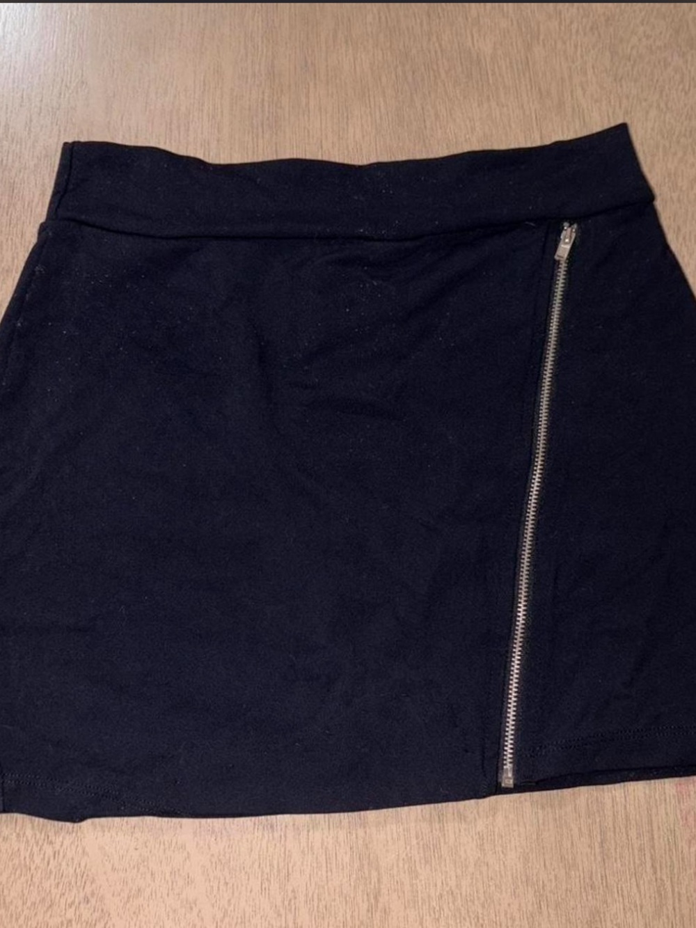 Bebe black mini skirt with zipper detail